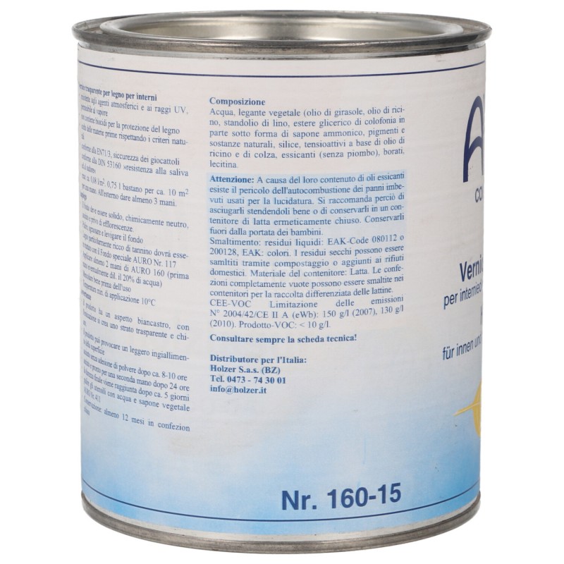 N.160-15 VELATURA LEGNO OCRA 750ML AURO