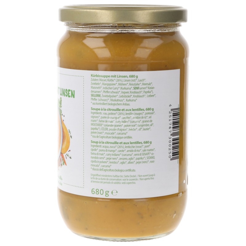 ZUPPA LENTICCHIE & ZUCCA BIO 680G KAUF