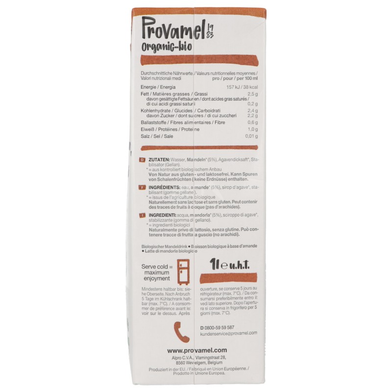 LATTE MANDORLA BIO 1L PROVAMEL