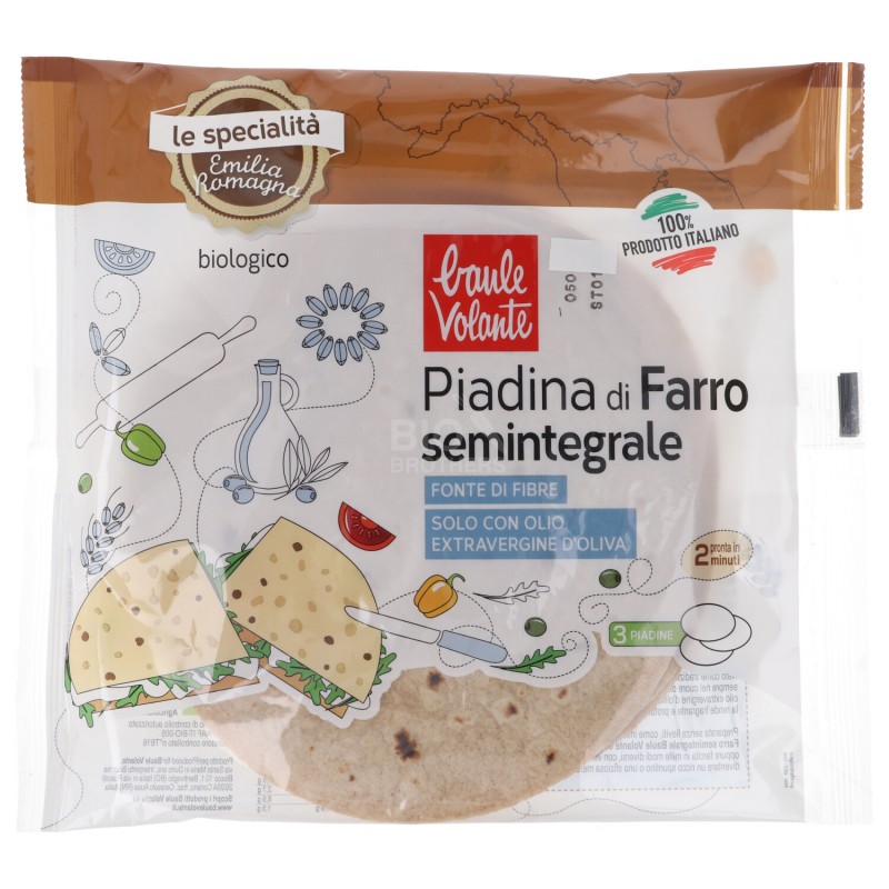 PIADINA DI FARRO SEMINTEGRALE BIO SENZA LIEVITO 240G BAULEVOLANTE