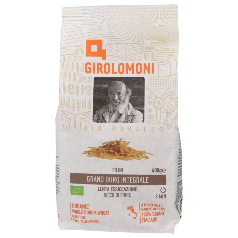 FILINI INTEGRALI PASTA DI GRANO DURO BIO 500G GIROLOMONI