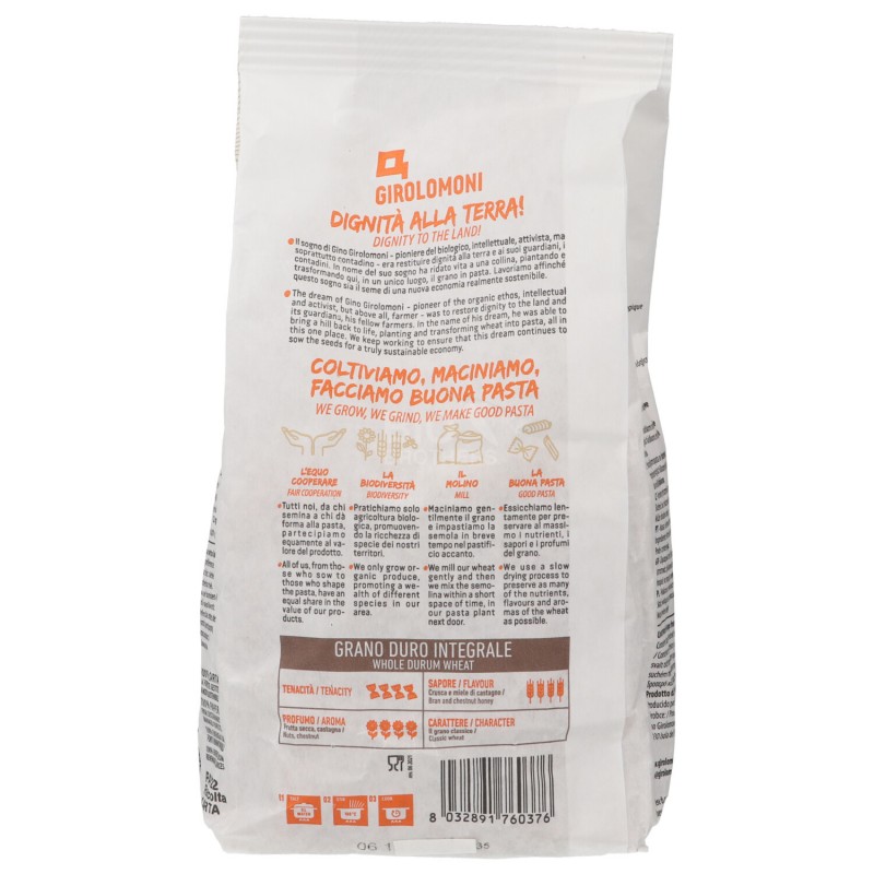 FILINI INTEGRALI PASTA DI GRANO DURO BIO 500G GIROLOMONI