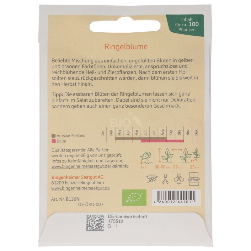 CALENDULA SEMENTI DEMETER BUSTINA 2G