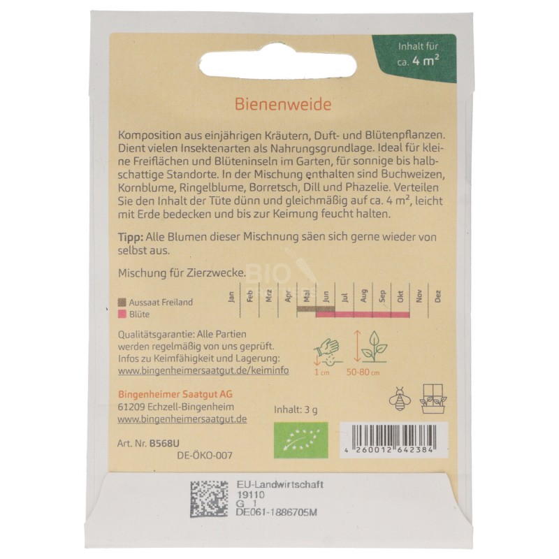 FIORI PER LE API SEMENTI BIO BUSTINA 3G 