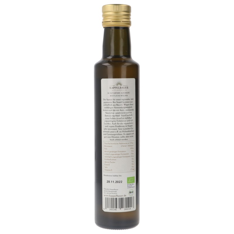OLIO DI SOIA NATIVO BIOLAND 250ML KAPPELBAUER