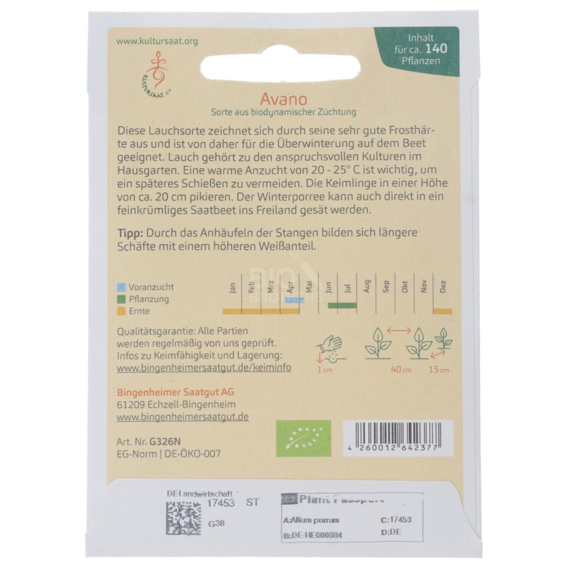 PORRO AVANO SEMENTI DEMETER 0.6G