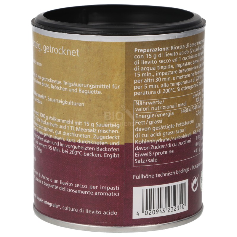 LIEVITO MADRE BIOLOGICO IN POLVERE BARATTOLO 125G ARCHE