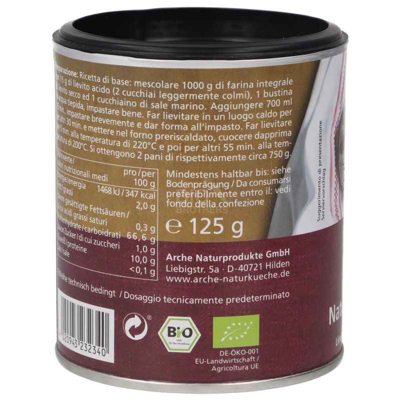 LIEVITO MADRE BIOLOGICO IN POLVERE BARATTOLO 125G ARCHE