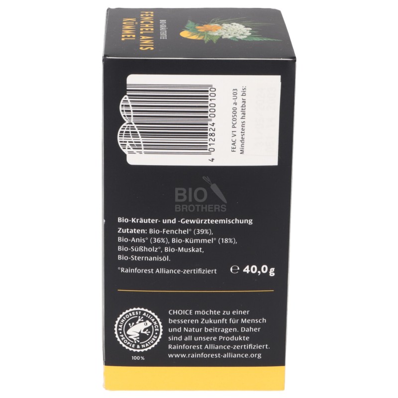 Infuso Bio Finocchio con Anice e Cumino in filtri