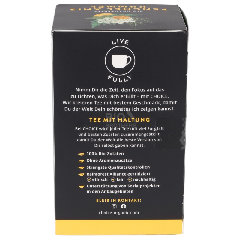 Infuso Bio Finocchio con Anice e Cumino in filtri