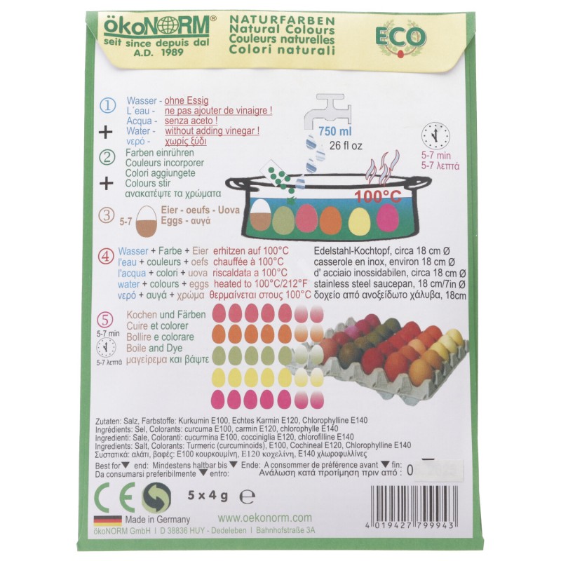 Coloranti Naturali per Uova di Pasqua in 5 Colori
