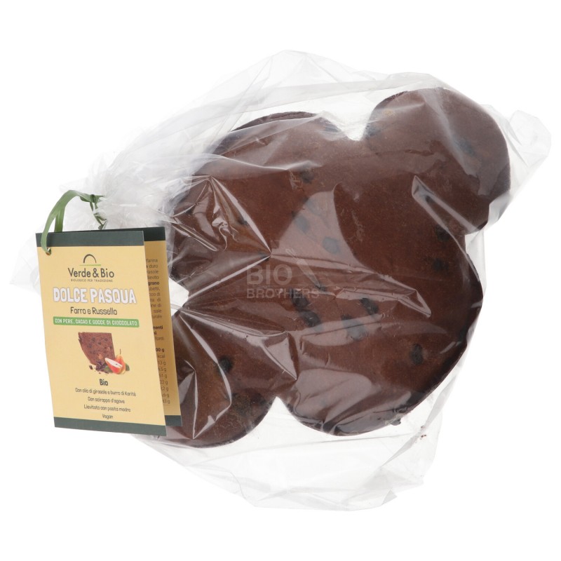 Dolce Pasqua Farro e Russello con Pere Cacao e Gocce di Cioccolato Bio Vegan