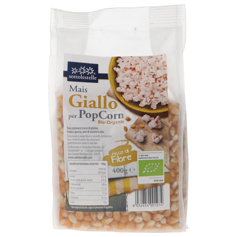 MAIS GIALLO BIO POPCORN 400GR SLS