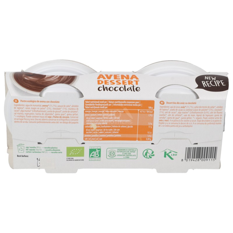 Nuovo Dessert Avena Cacao Biologico