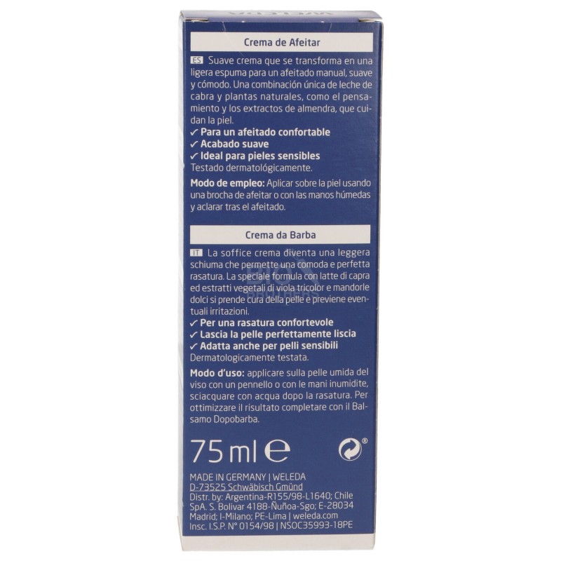 CREMA DA BARBA PERFETTA RASATURA 75ML WELEDA