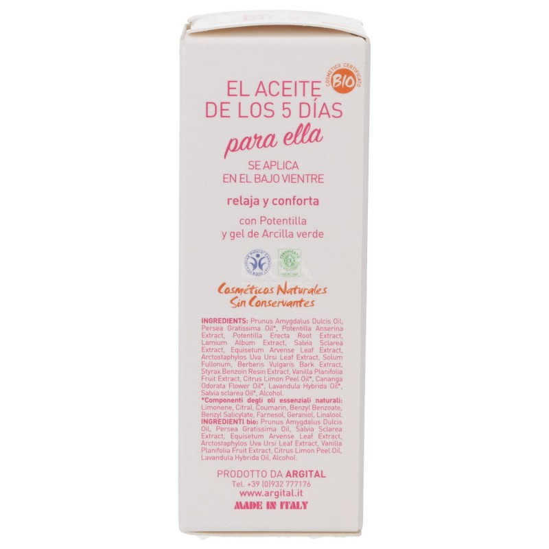 OLIO DEI 5 GIORNI RILASSA E CONFORTA PER LEI 30ML ARGITAL
