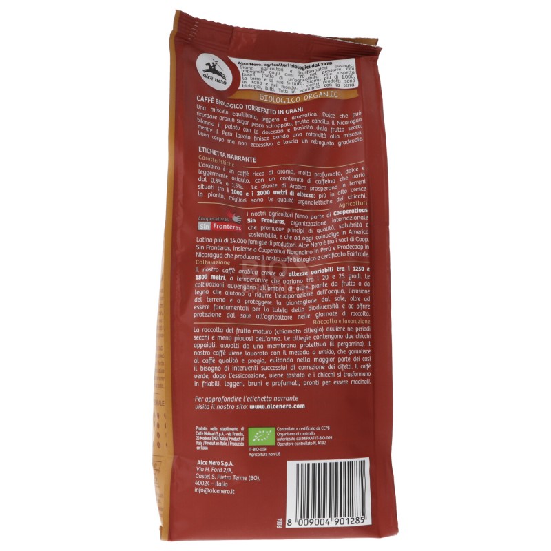 Caffè in grani bio fairtrade 100% arabica