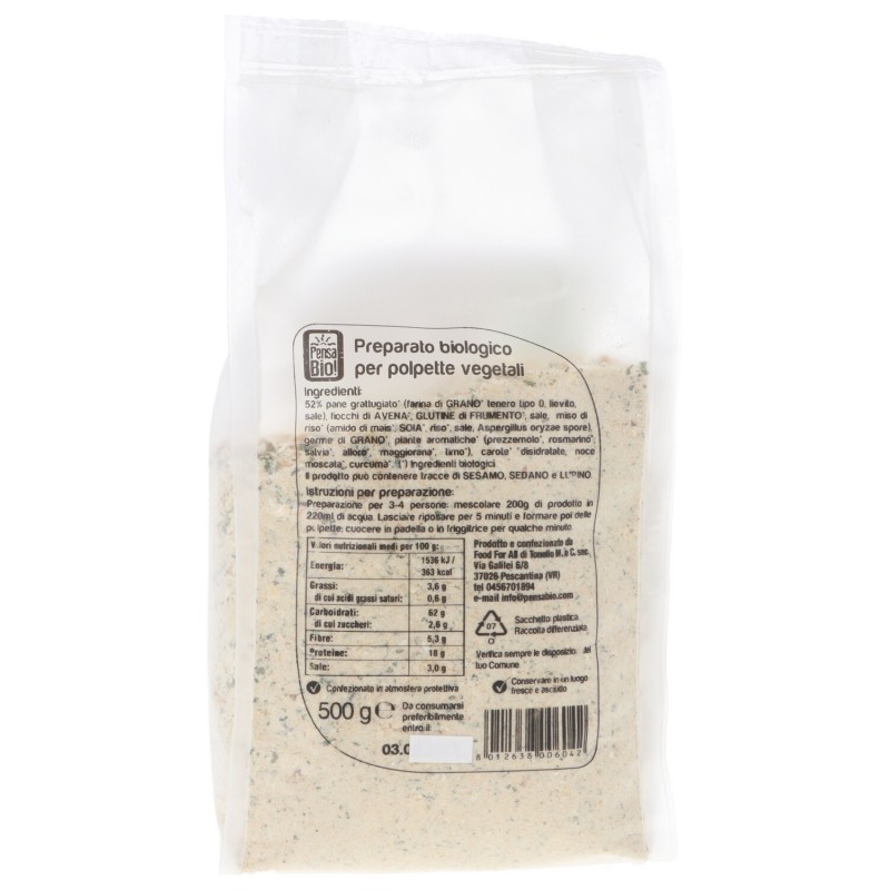 PREPARATO PER VEG-BURGER 500G PENSA BIO