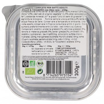 PATE' GATTI TACCHINO ALOE 100G YARRAH PATE' GATTI TACCHINO ALOE 100G YARRAH