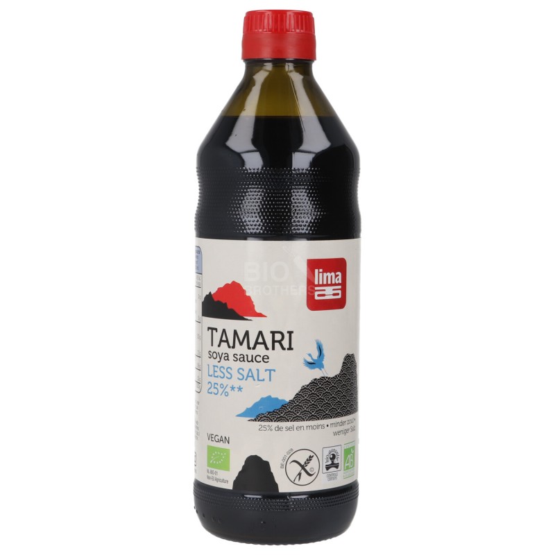 TAMARI LESS SALT 25% 500ML LIMA