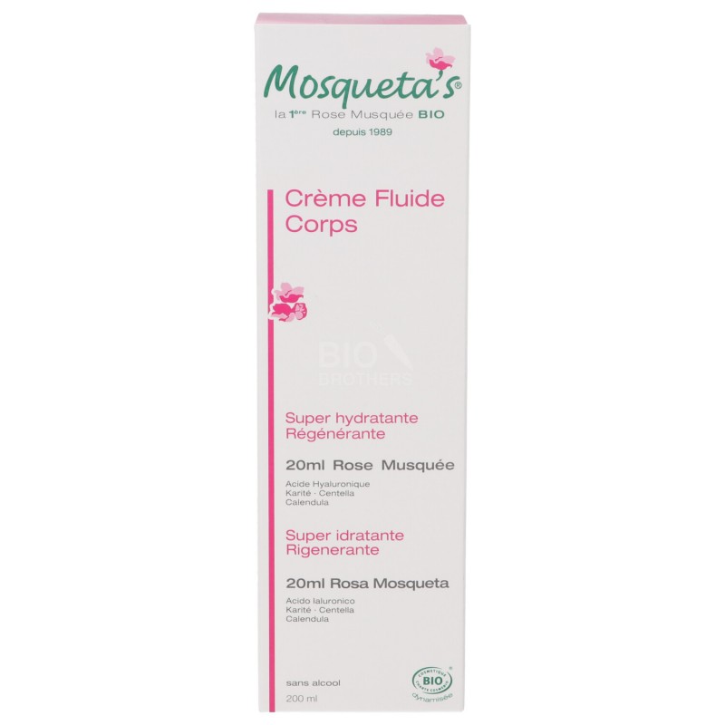 CREMA FLUIDA PER IL CORPO ROSA MOSQUETA ACIDO IALURONICO 200ML ITC