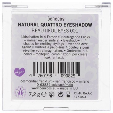 QUATTRO EYESHADOW BEAUTIFUL EYES 4.8G QUATTRO EYESHADOW BEAUTIFUL EYES 4.8G