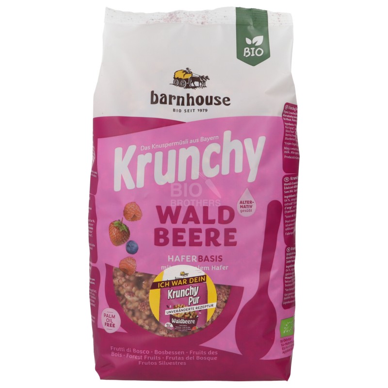 GRANOLA KRUNCHY PUR FRUTTI DI BOSCO BIO CONFEZIONE GRANDE 750G BARNHOUSE