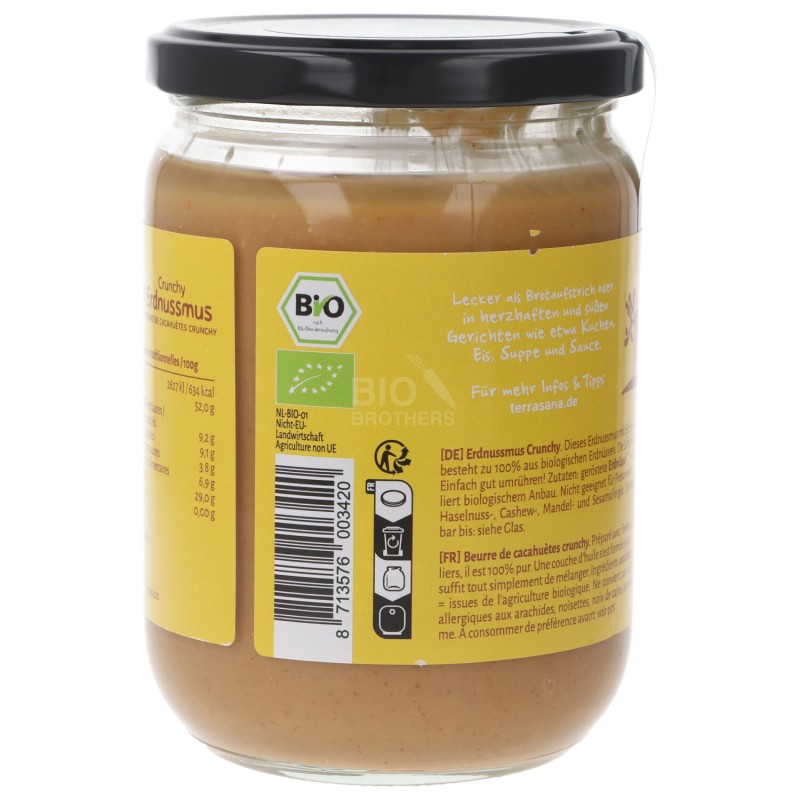 Crema crunchy vegana di arachidi