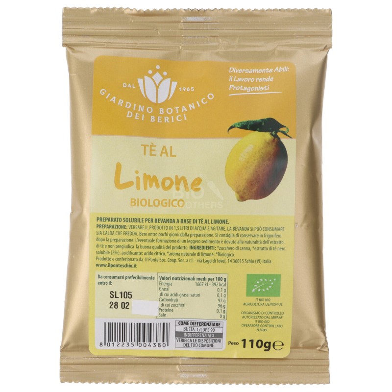 Preparato solubile per Tè freddo al Limone Bio
