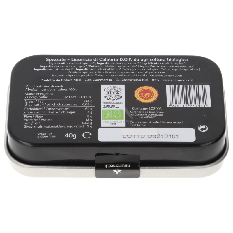 ''Spezzate'', caramelline bio di pura liquirizia di Calabria