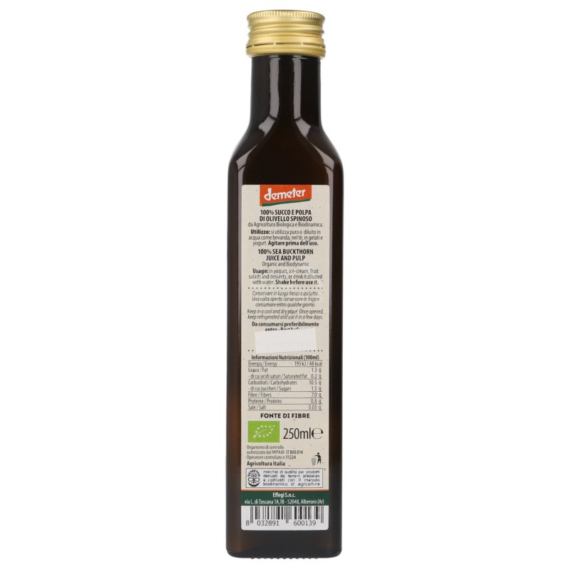 SUCCO 100% OLIVELLO 250ML SDS
