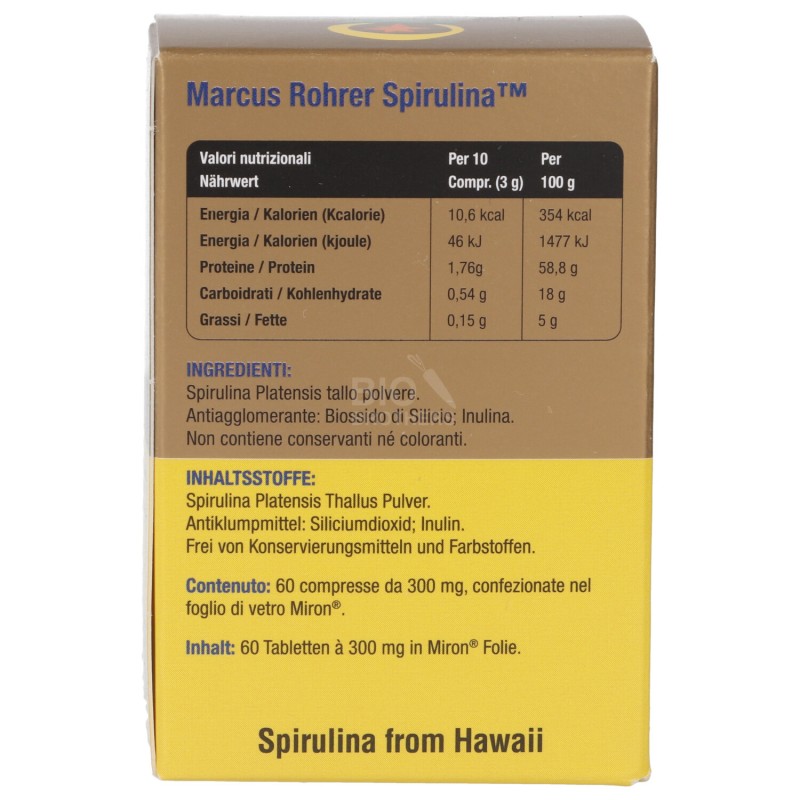 SPIRULINA MARCUS ROHER 60CPR 18GR