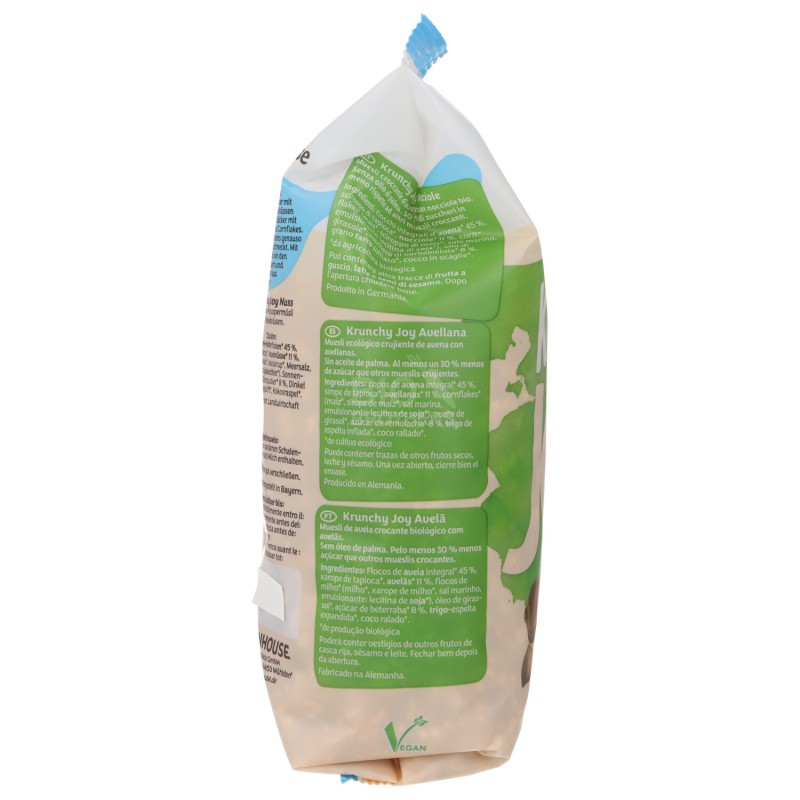 Krunchy joy Bio Cereali colazione alla nocciola