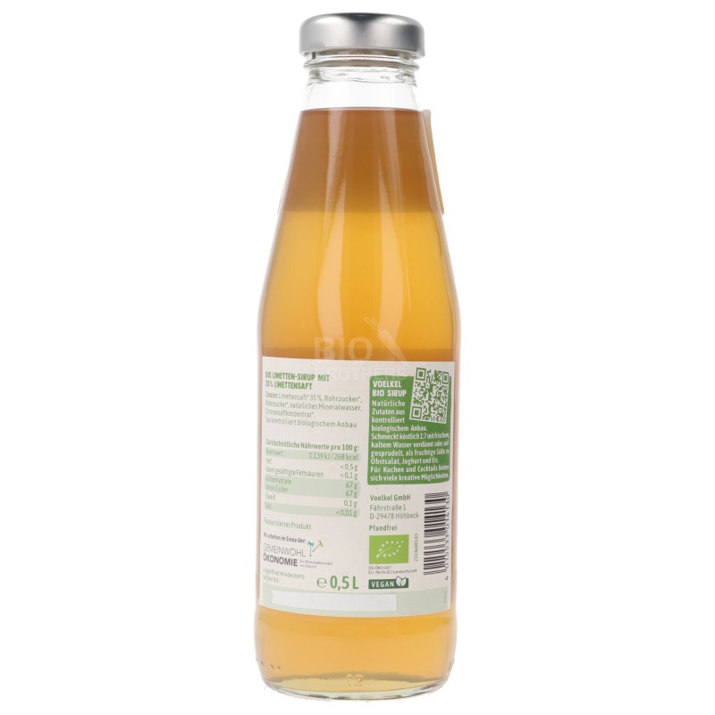 SCIROPPO DI LIME BIOLOGICO 500ML VOELKEL