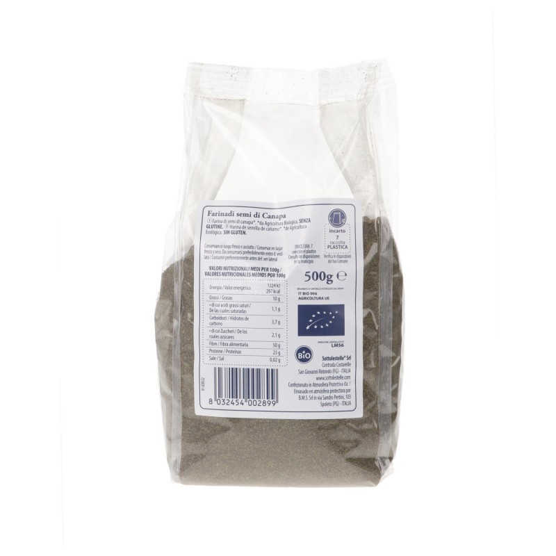 FARINA DI SEMI DI CANAPA S/GLUT. 500G SLS