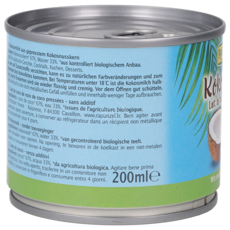 LATTE COCCO 200ML RAPUNZEL