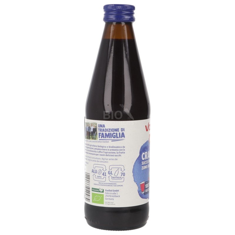Succo di Mirtillo Rosso cranberry biodinamico