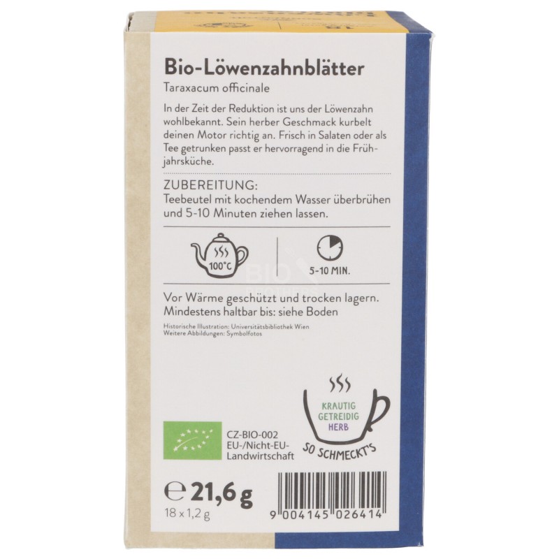 TARASSACO FOGLIE FILTRI INFUSO 21.6G SONNENTOR