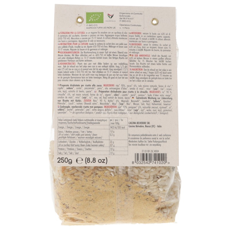 RISOTTO ZUCCA 250GR C.BELV.
