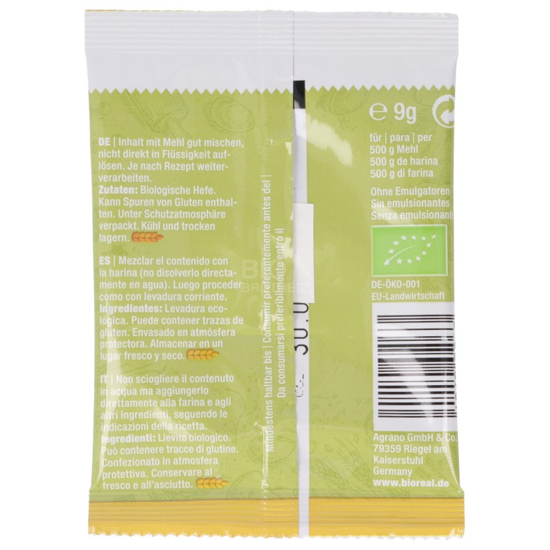 LIEVITO PANE PIZZA 9GR BIOREAL