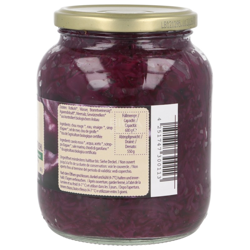 CAVOLO ROSSO IN VASO BIOLOGICO XL 680G