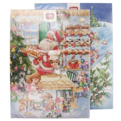 Calendario dell'Avvento con 24 figure di cioccolato al latte Biologico