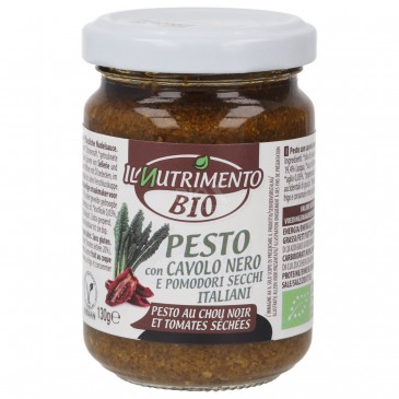 PESTO DI CAVOLO NERO E POMODORI SECCHI BIO 130G PESTO DI CAVOLO NERO E POMODORI SECCHI BIO 130G