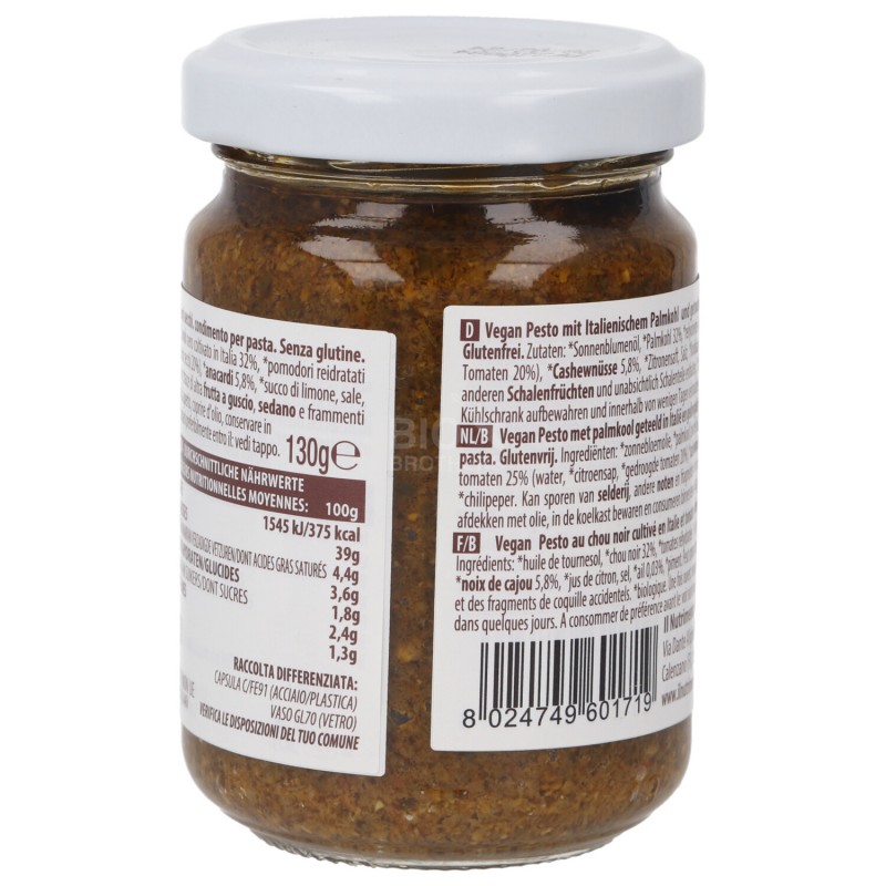 PESTO DI CAVOLO NERO E POMODORI SECCHI BIO 130G