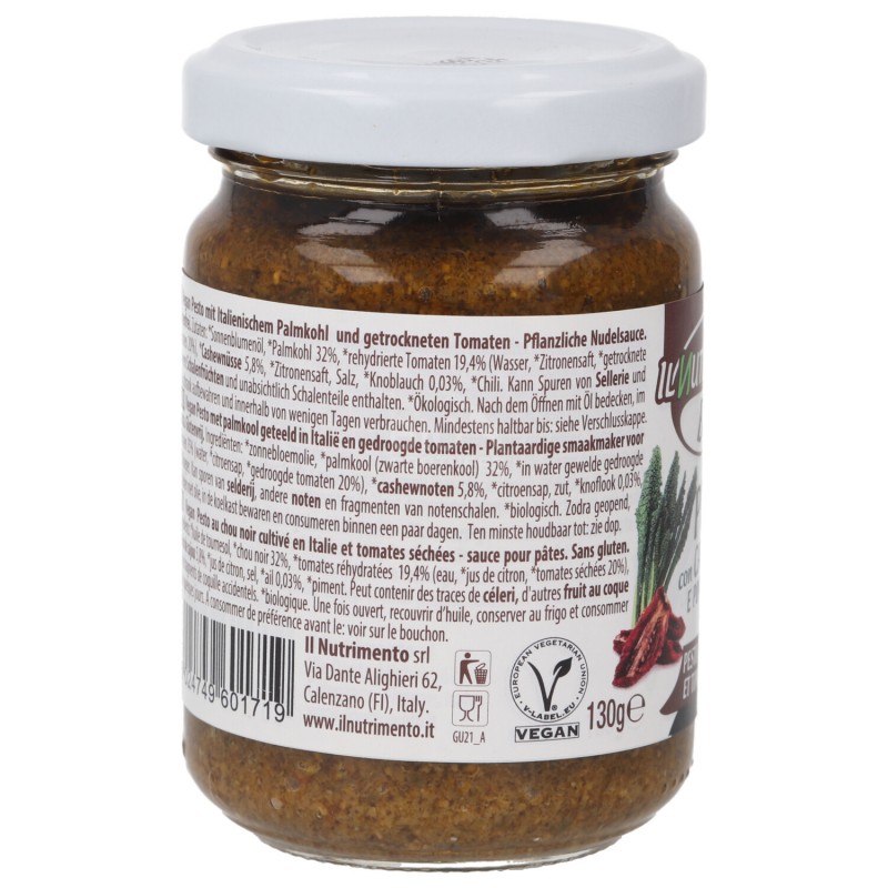 PESTO DI CAVOLO NERO E POMODORI SECCHI BIO 130G