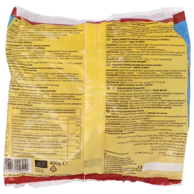 CROCCHETTE PATATE DEMETER 400GR NAT.COOL