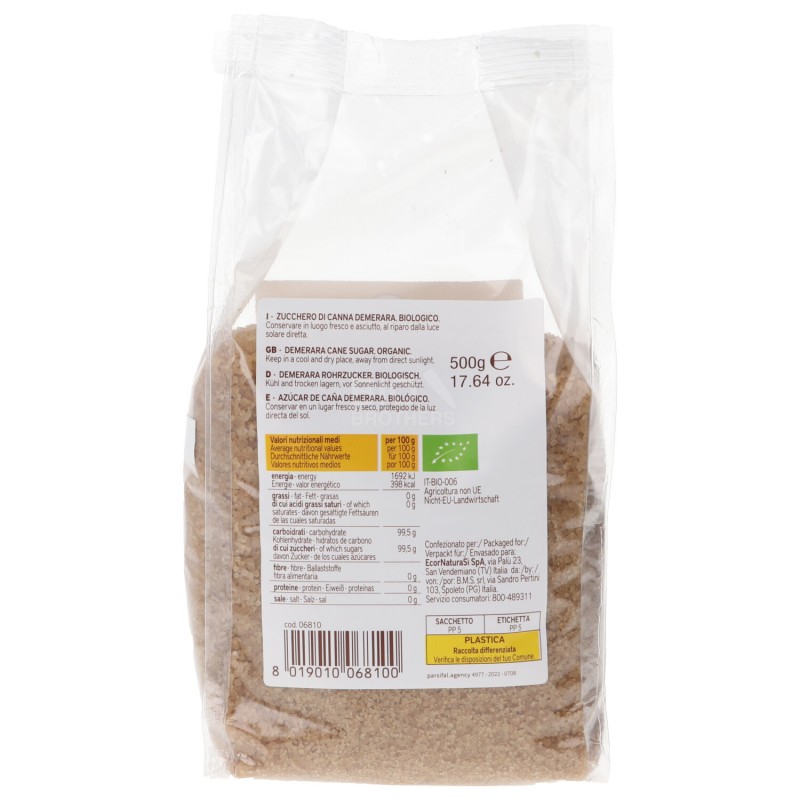 ZUCCHERO CANNA DEMERARA 500GR