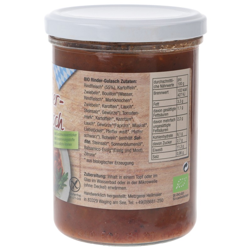 GULASH DI MANZO BIO IN VASO 410ML RUPERTI