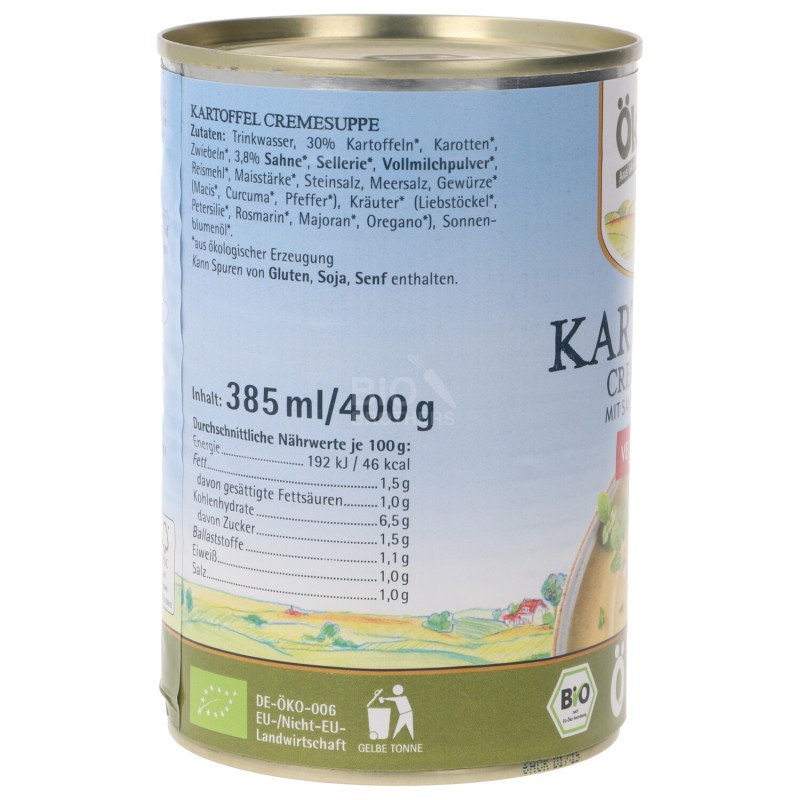 ZUPPA CREMA DI PATATE BIO VEGETALE 400G OKO