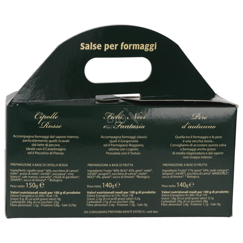 TRIS SALSE PER FORMAGGI 430G BIO BON